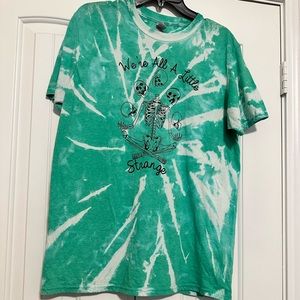 Tye dyed Green Skeleton Shirt